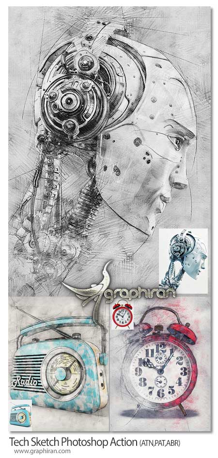 Tech-Sketch-Photoshop-Action